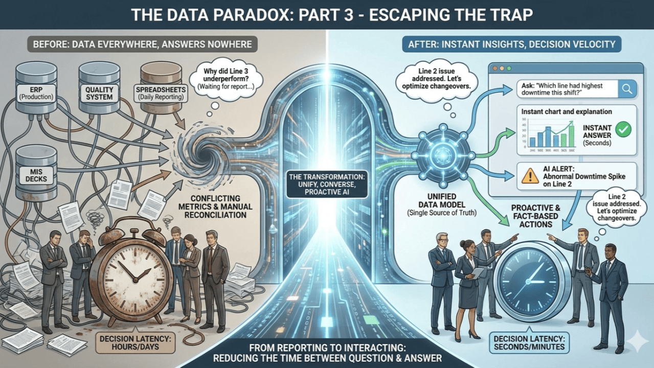 How an organization escaped the Data Paradox — and what changed when decisions became instant
